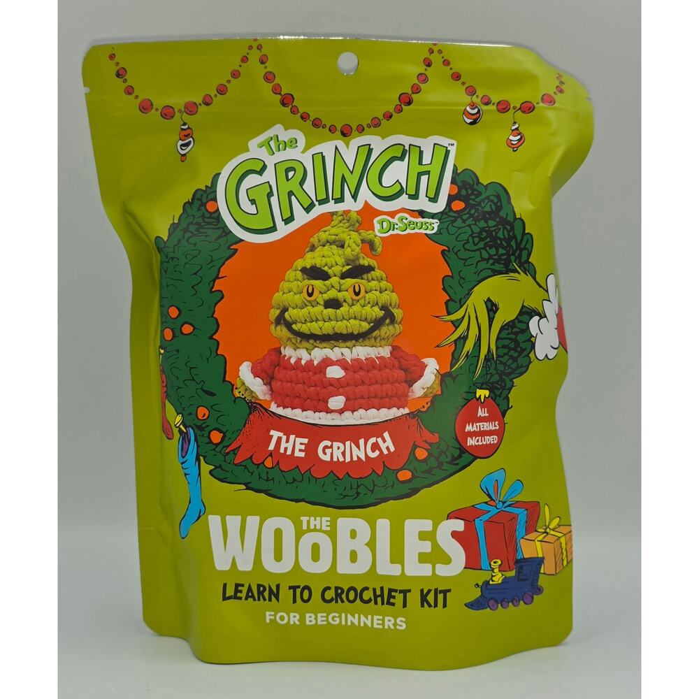 New The Woobles Crochet Kit -  The Grinch Dr. Seuss New Crochet For Beginners